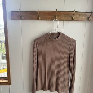 Women's Ribbed Sweater - Brown